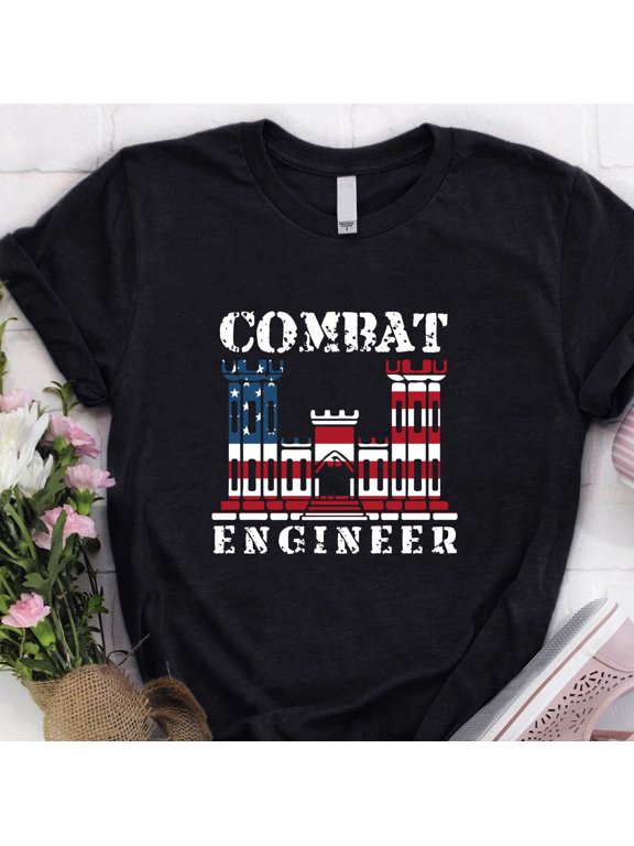 Combat Engineer Shirt / Combat Engineer T-Shirt / Combat Engineer Hoodie / Combat Engineer Gift / Combat Engineer USA Flag Shirt