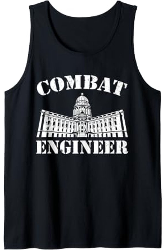 Combat Engineer Usa Military Sapper Tank Top Size S-3XL