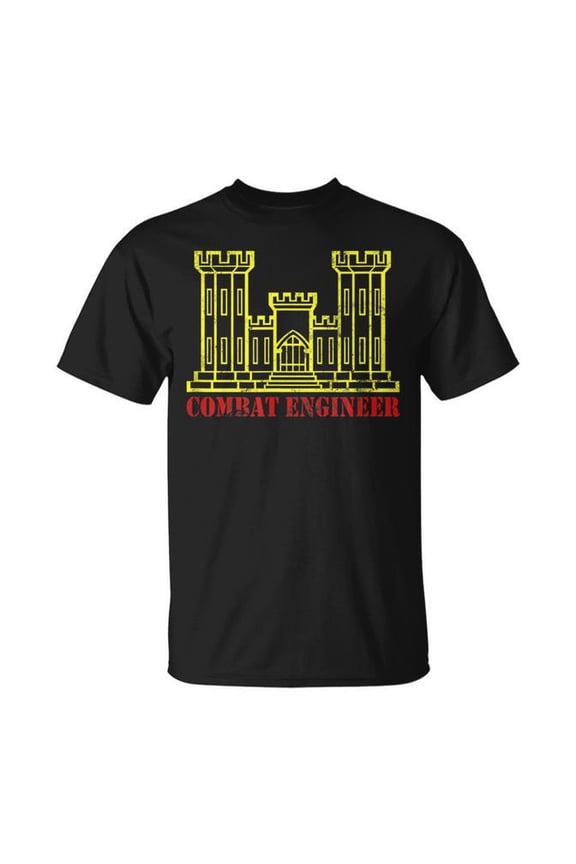 Combat Engineer Veteran Shirt For Men Military T-Shirt Size S-5XL