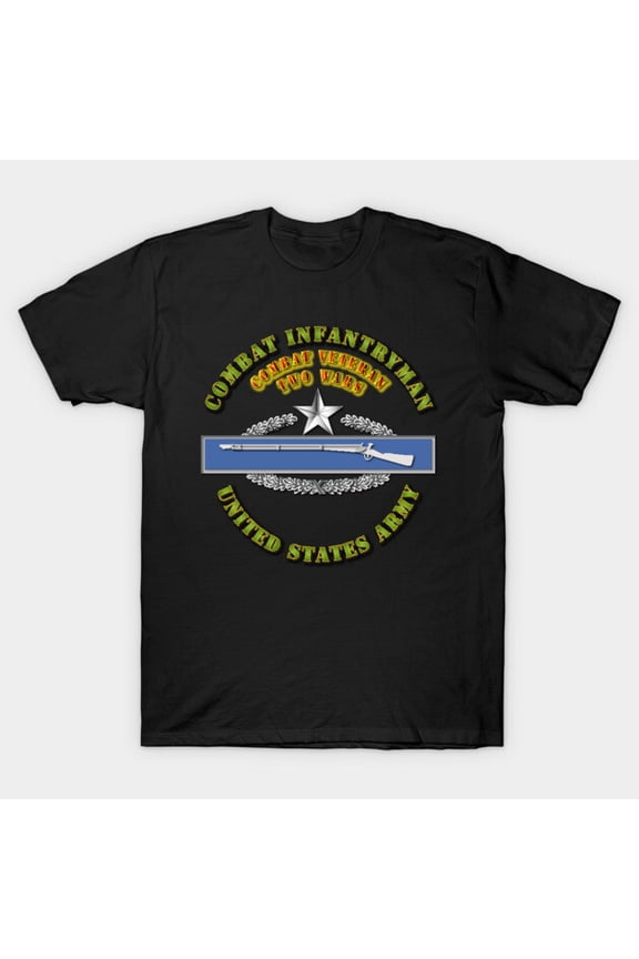 Combat Infantryman Badge CIB 2nd Award Military Veteran Graphic G1057 Unisex T-Shirt, Up to Size 5XL