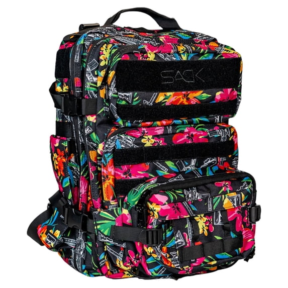 Combat Iron Apparel™ 25L Sack™ All-Day Molle Backpack + Fanny Tactical Hawaiian
