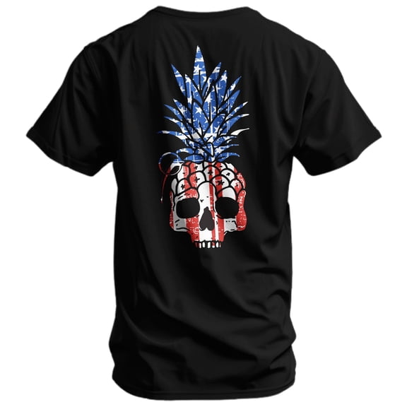 American Flag Usa Pineapple Grenade Men's T-Shirt M / Black
