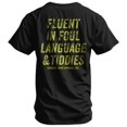 thumbnail image 1 of Fluent In Foul Language And Tiddies Men's T-Shirt 2Xl / Black, 1 of 4