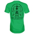 thumbnail image 1 of Hoist The Black Flag Skull & Bones Men's T-Shirt 2Xl / Kelly Green, 1 of 2