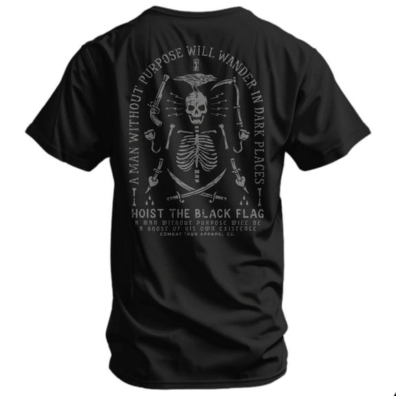 Hoist The Black Flag Skull & Bones Men's T-Shirt M / Black