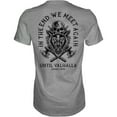 thumbnail image 1 of Combat Iron Unit Valhalla Men’s Graphic T-Shirt – “In The End, We Meet Again” – 3XL, Gray, 1 of 3