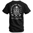 thumbnail image 1 of Combat Iron Unit Valhalla Men’s Graphic T-Shirt – “In The End, We Meet Again” – M, Black, 1 of 4
