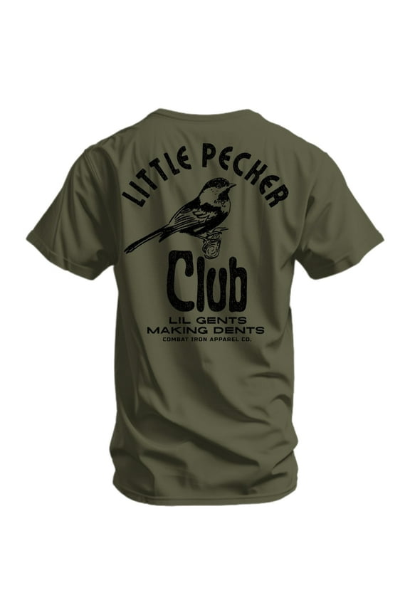 Men’s Graphic T-Shirt – Athletic Fit, Soft Cotton Blend – Military Green, Size L