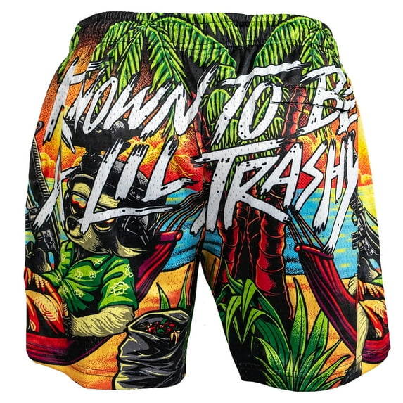 Combat Iron Apparel™ Men's Original Mesh Lifestyle Shorts | 5" M / Lil' Trashy Racoon