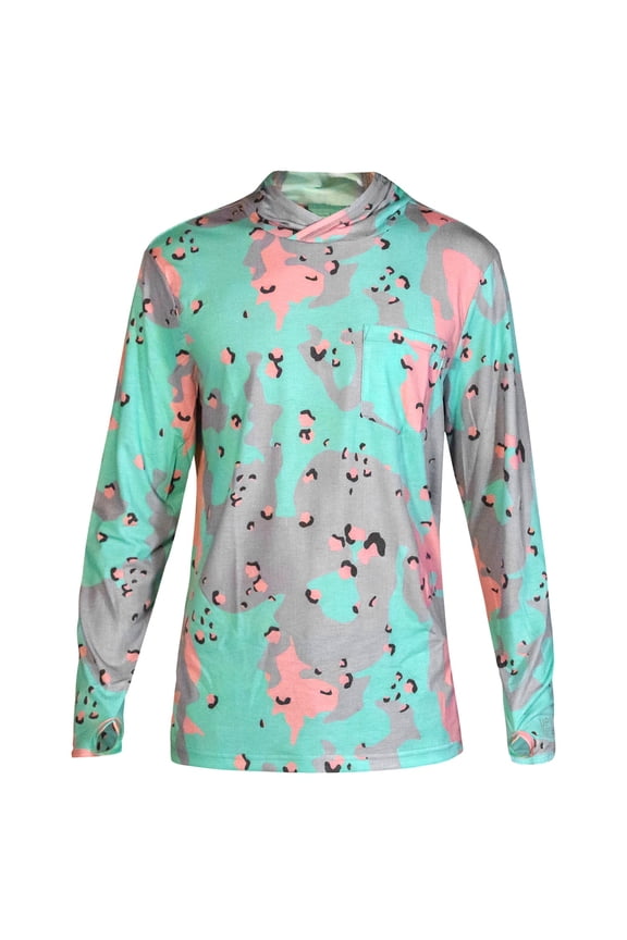 Apparel™ Men's Outdoors Long Sleeve Performance Hoodie 2Xl / Mint Dcu Camo