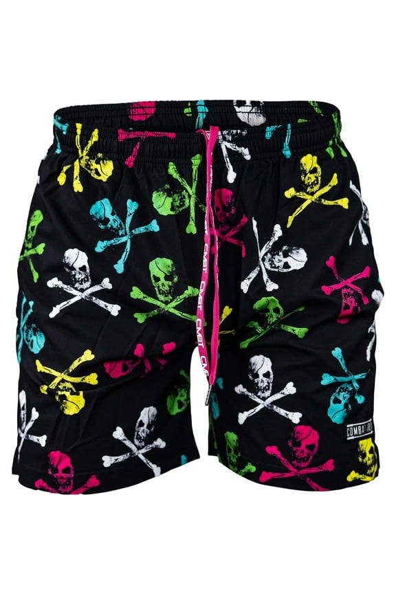 Apparel™ Men's V3 Performance Shorts | 5.5" S / Neon Pirate Skulls