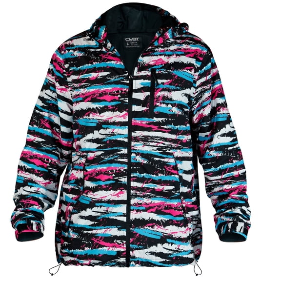 Combat Iron Men's Waterproof Rain Jacket V2 | Full Zip Spring Break Tiger Stripe Camo / 2Xl