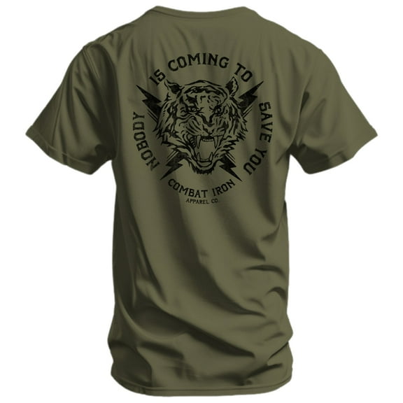 Nobody Is Coming To Save You Men's T-Shirt 3Xl / Military Green