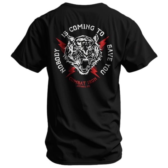 Combat Iron Nobody Is Coming To Save You Men's T-Shirt S / Black