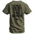 thumbnail image 1 of Combat Iron Only Here For The Dogs Men's T-Shirt L / Military Green, 1 of 2