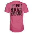 thumbnail image 1 of Combat Iron Original Motto: Lift Heavy. Move Fast. Stay Deadly. Men's Graphic T-Shirt – Veteran Designed Athletic Fit Tee, M / Pink, 1 of 2