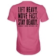 thumbnail image 1 of Original Motto: Lift Heavy. Move Fast. Stay Deadly. Men's T-Shirt Xl / Pink, 1 of 1