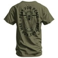 thumbnail image 1 of Combat Iron Pray For Peace. Prepare For War. Men's T-Shirt L / Military Green, 1 of 2