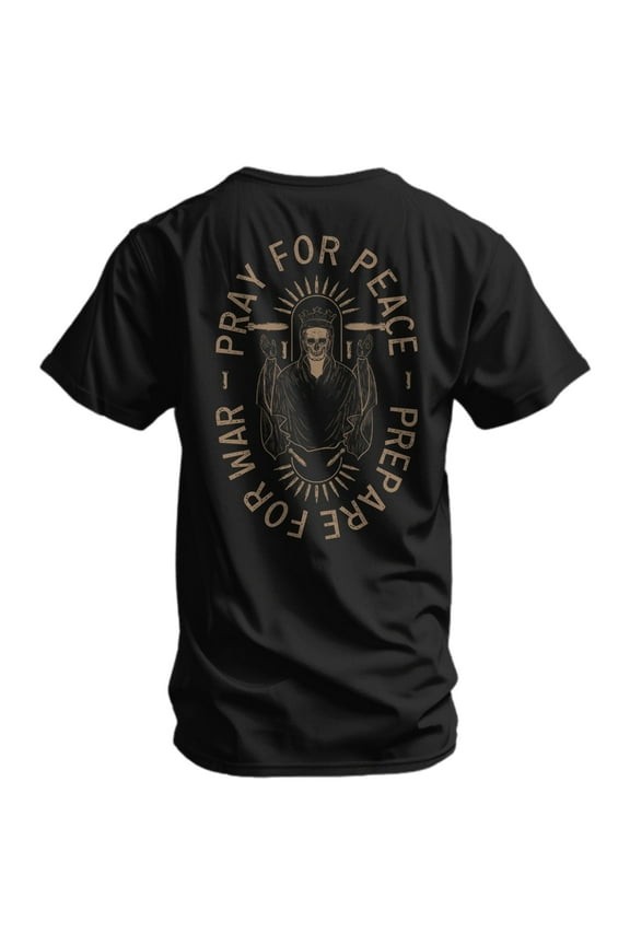 Pray For Peace. Prepare For War. Men's T-Shirt Xl / Black