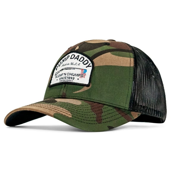 Combat Iron Apparel™ Pump Daddy Slump'n Chumps Original Patch Snapback Bdu Camo / Black