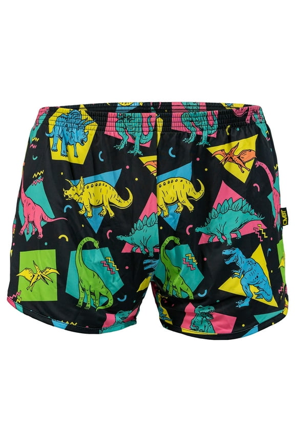 Men’s Ranger Panty-Style Training Shorts – 2.5" Inseam, Lightweight Athletic Fit, Dinosaur Print