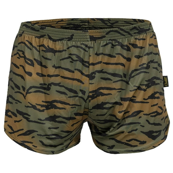 Combat Iron Ranger Panty-Style Military Training Shorts – 2.5" Inseam, Lightweight Athletic Fit, Jungle Camo, Men’s S