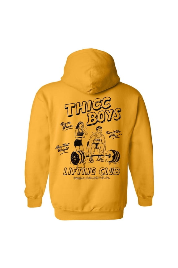 Thicc Boys Lifting Club Men's Hoodie M / Gold