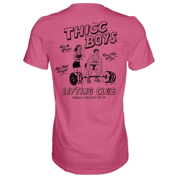 Combat Iron Thicc Boys Workout Club Men's T-Shirt L / Pink
