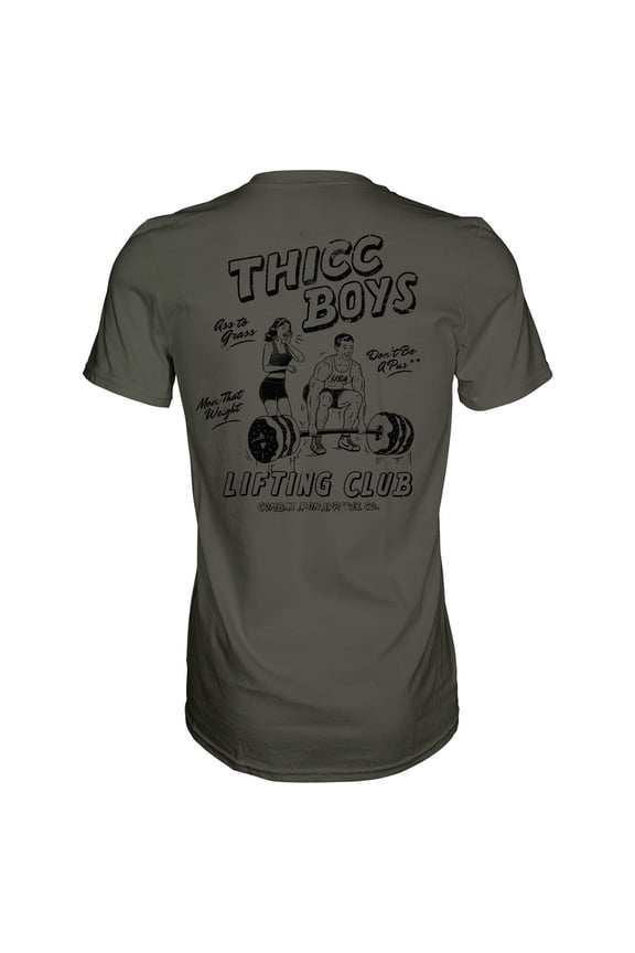 Thicc Boys Workout Club Men's T-Shirt M / Military Green