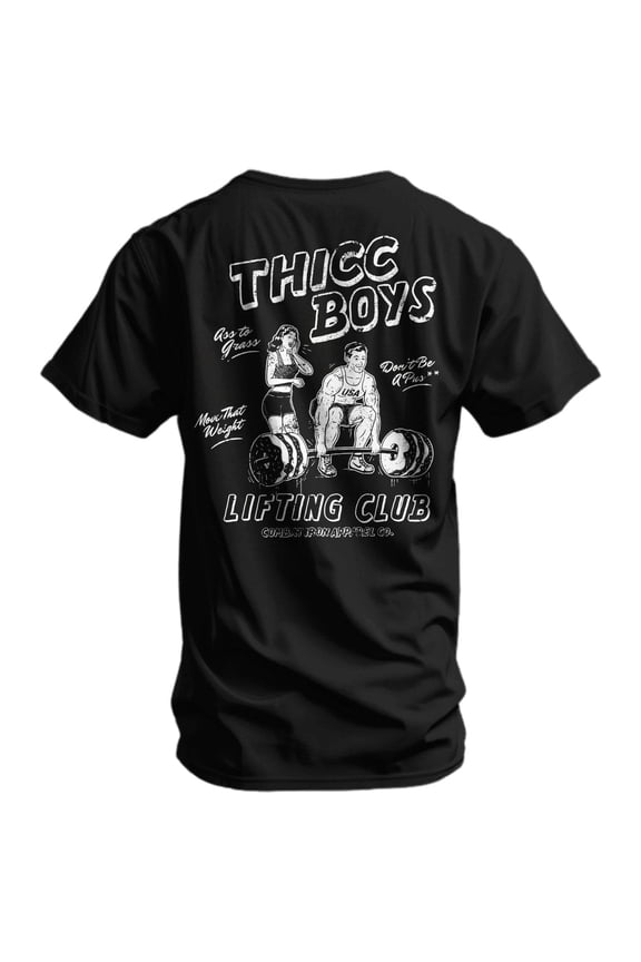 Thicc Boys Workout Club Men's T-Shirt Xl / Black