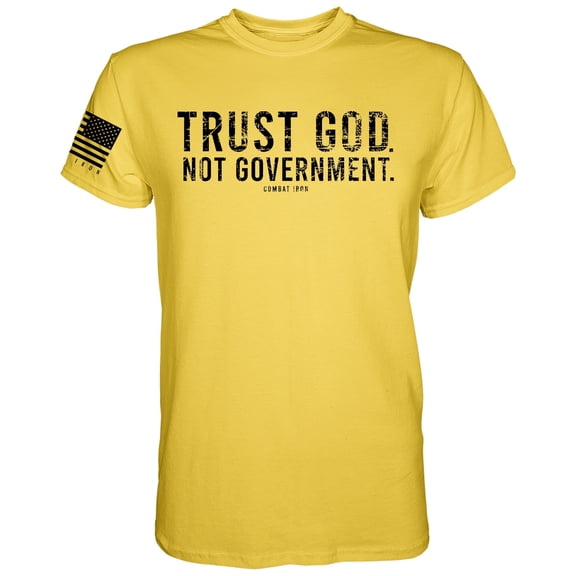Combat Iron Trust God. Not Government. Men's T-Shirt M / Yellow