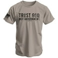thumbnail image 1 of Combat Iron Trust God. Not Government. Men's T-Shirt S / Tan, 1 of 4