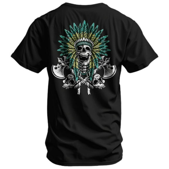 Warrior Spirit Indian Head Men's T-Shirt 3Xl / Black
