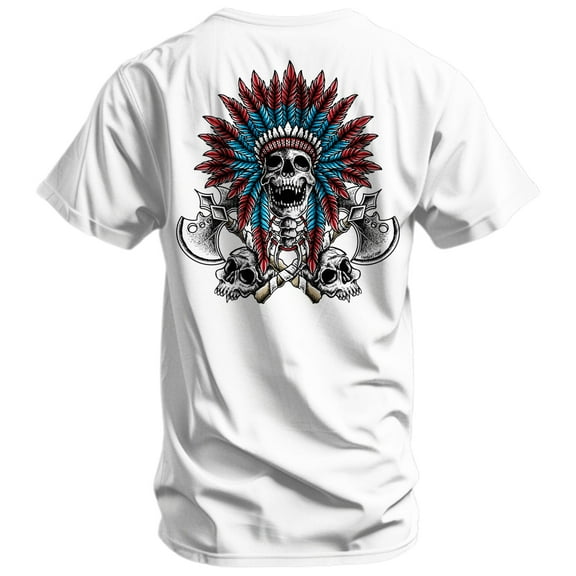 Warrior Spirit Indian Head Men's T-Shirt S / White