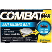 Combat Max Ant Killing Bait, Indoor & Outdoor Ant Killer Stations, 6 Count