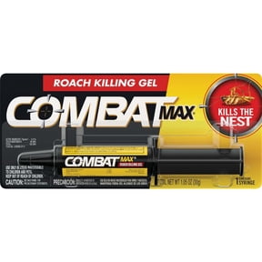 Combat Max Roach Killing Gel for Indoor and Outdoor Use,1 Syringe, 1.05 fl oz