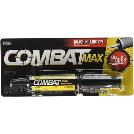 Combat Max Roach Killing Gel for Indoor and Outdoor Use, 1 Syringe, 2.1 Ounces