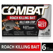 Combat Roach Killing Bait Stations for Small and Large Roaches, 6 Count