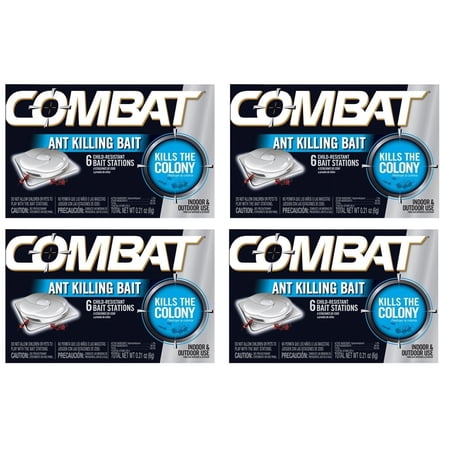 Combat Source Kill 4: Six Ant Bait Stations. Kills Queen & Entire Colony. Henkel 45901 - Set of 4
