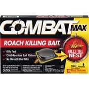 Combat Source Kill Max R1 Roach Bait - Child-Resistant, Indoor Use - 12 Count