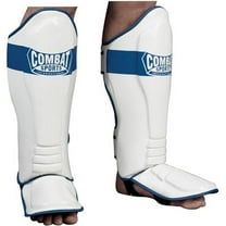 Combat Sports MMA Kickboxing Shin Guards Large White