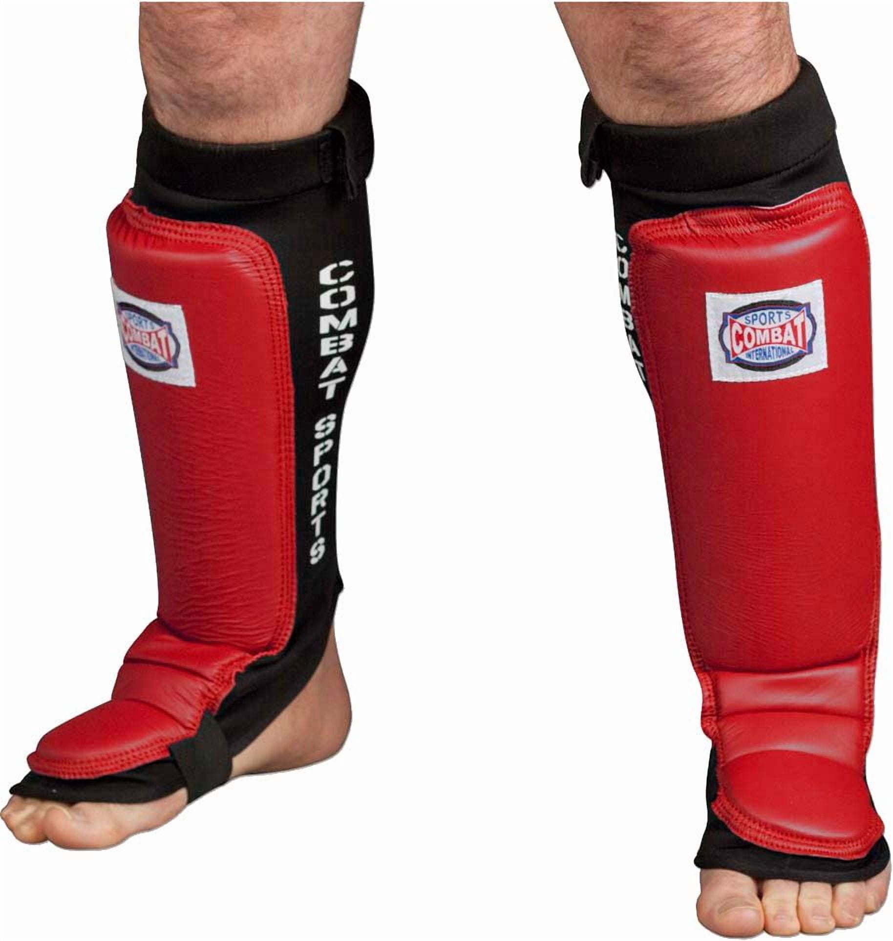 Combat Sports MMA Training Shin Guards XLarge Red