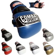 Combat Sports Max Strike MMA Training Gloves, Open Palm Fingerless Gloves for MMA, Muay Thai, and Kickboxing, Blue, Large