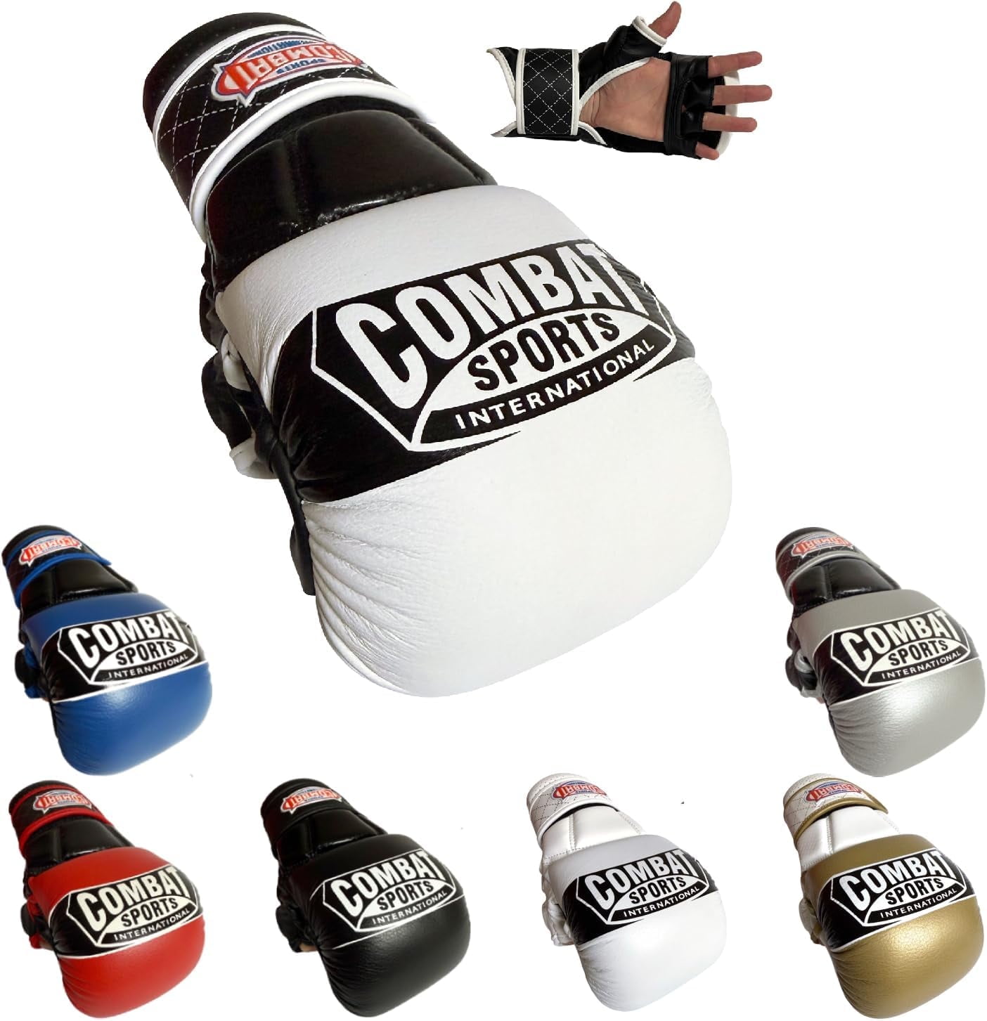 Combat Sports Max Strike オープンフィンガーグローブ Combat Sports Max Strike MMA Training Gloves, Open Palm Fingerless