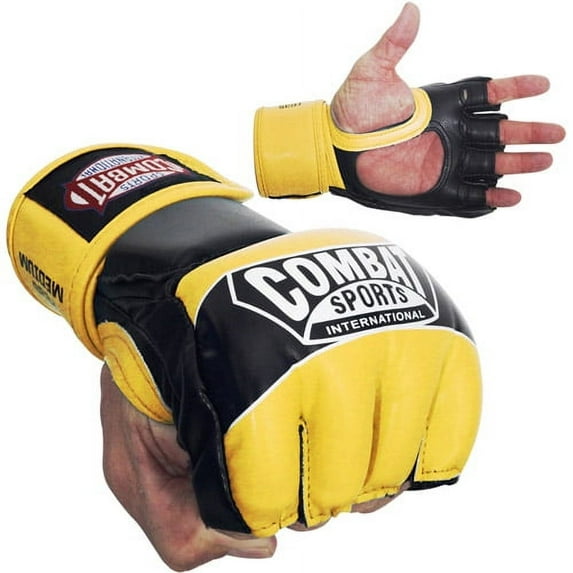 Combat Sports Pro Style MMA Gloves Large Neon Yellow
