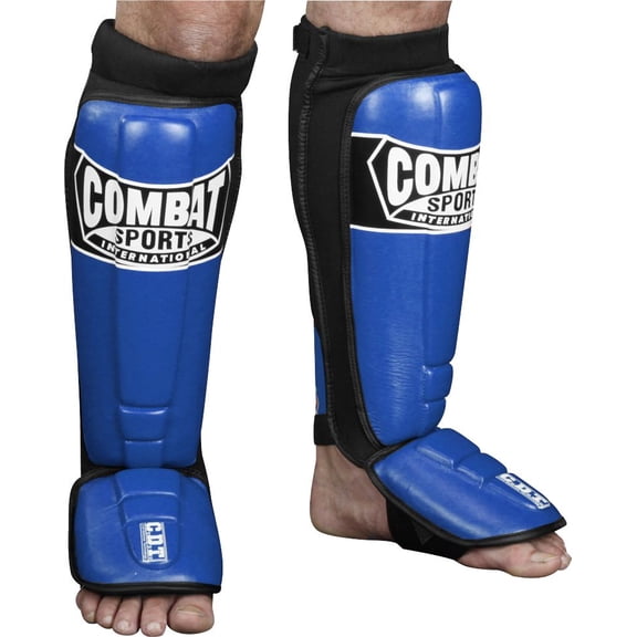 Combat Sports Pro-Style MMA Shin Guards Large Blue