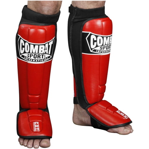 Combat Sports Pro-Style MMA Shin Guards XLarge Red