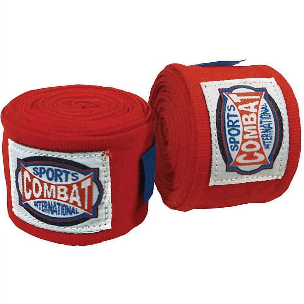 Combat Sports Semi-Elastic Handwraps - 10 Pack Red