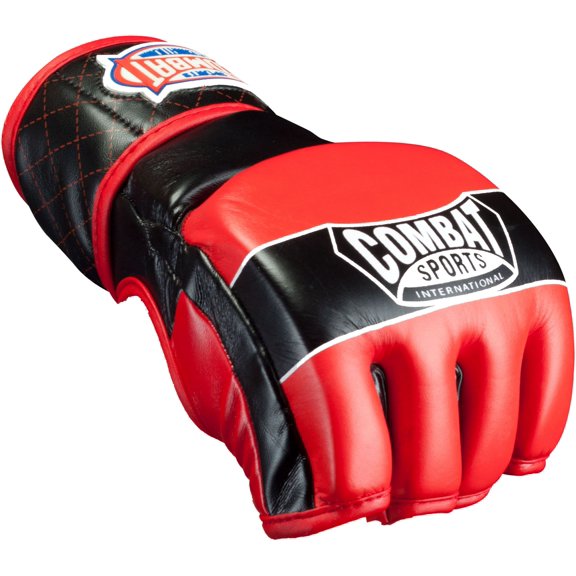 Combat Sports Traditional MMA Fight Gloves Large Black/Red