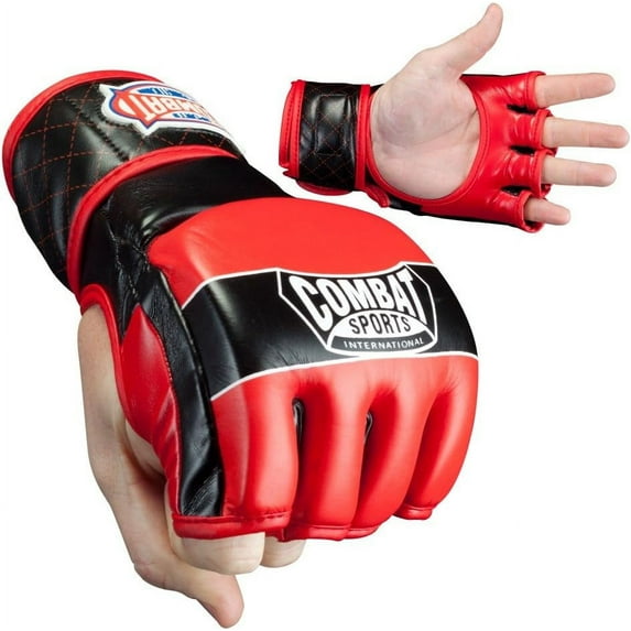 Combat Sports Traditional MMA Fight Gloves XXLarge Black / Red